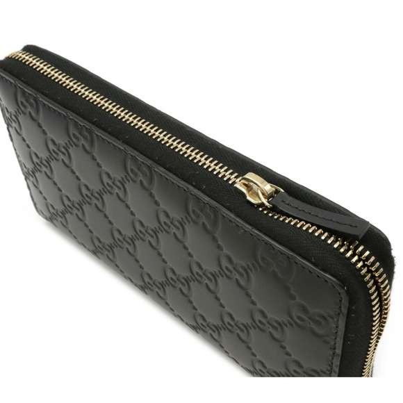 Gucci Guccisima Ribbon Motif Zippy Wallet Leather Black - Picture 4 of 9